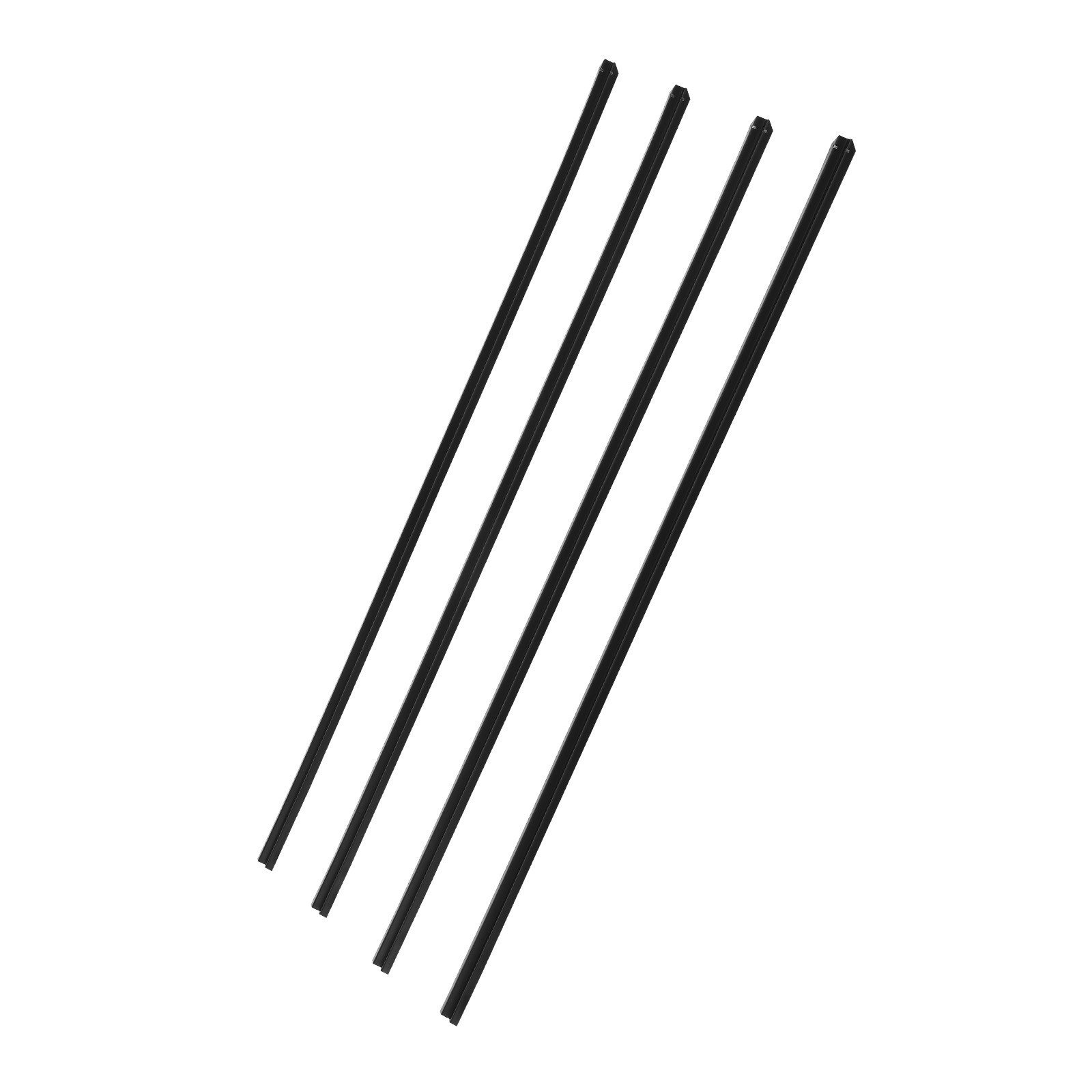 Chain Link Fence Privacy Slats Single-Wall for 6' High Fence Bottom Lock Black