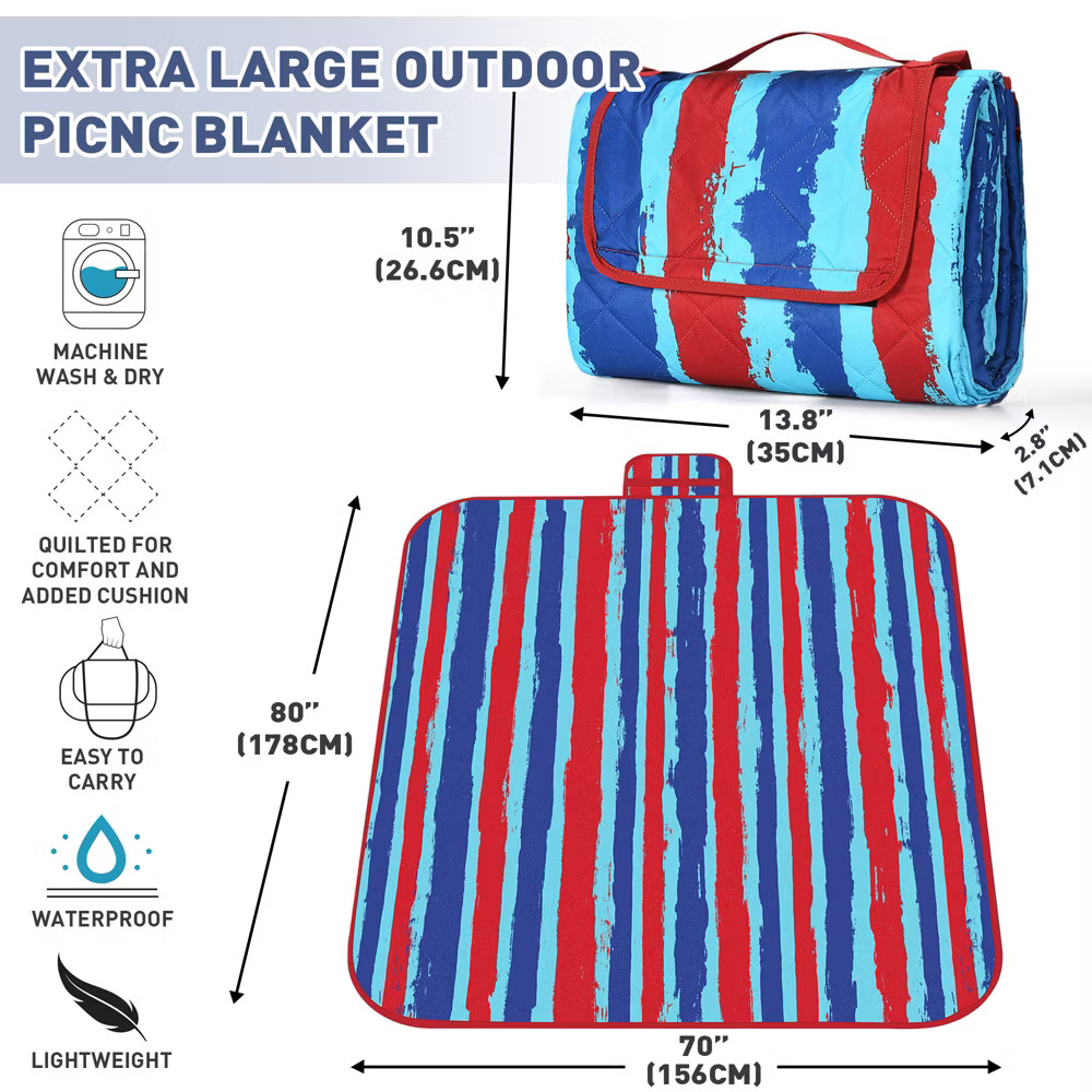 Tirrinia Extra Large Picnic Blanket, Waterproof Lightweight Portable Outdoor Mat