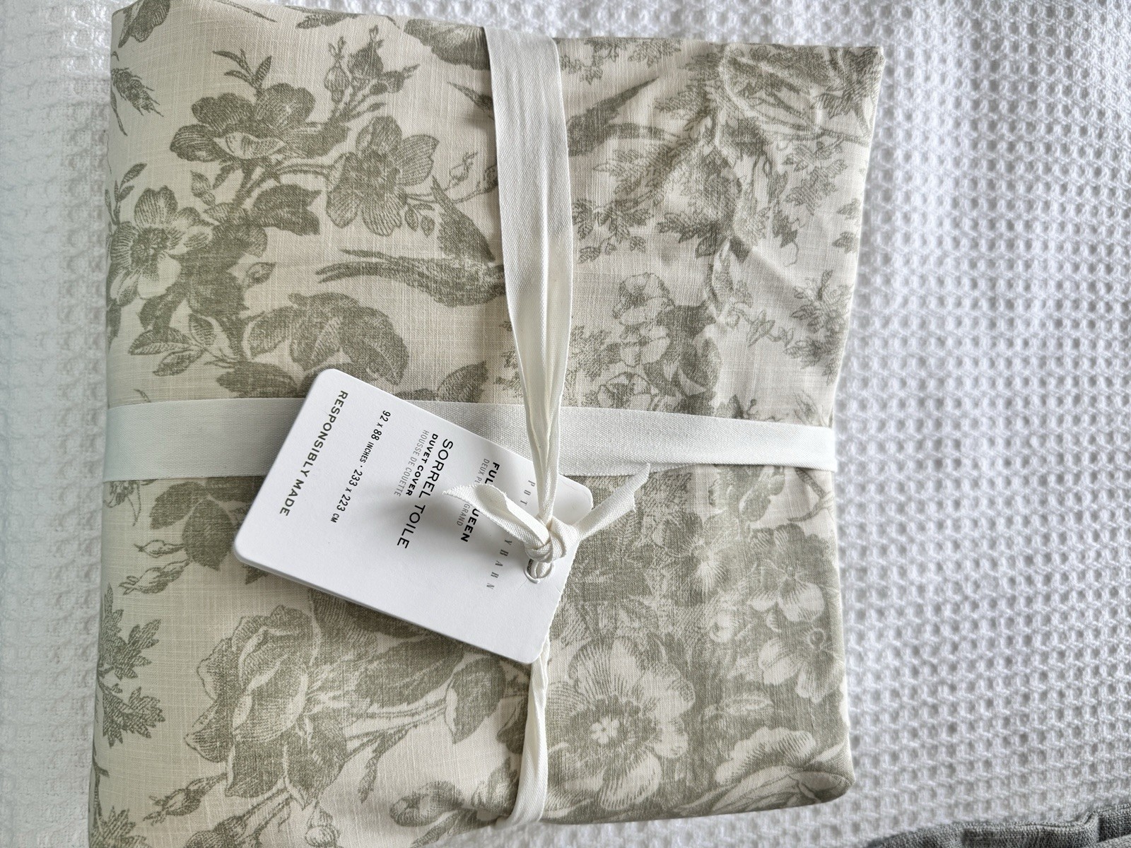 Pottery Barn Sorrel Toile Duvet Cover