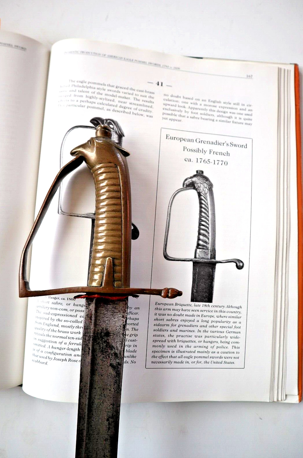 AMERICAN REVOLUTIONARY WAR MODEL 1767 FRENCH GRANADIER EAGLE HEAD SWORD BEZDEK