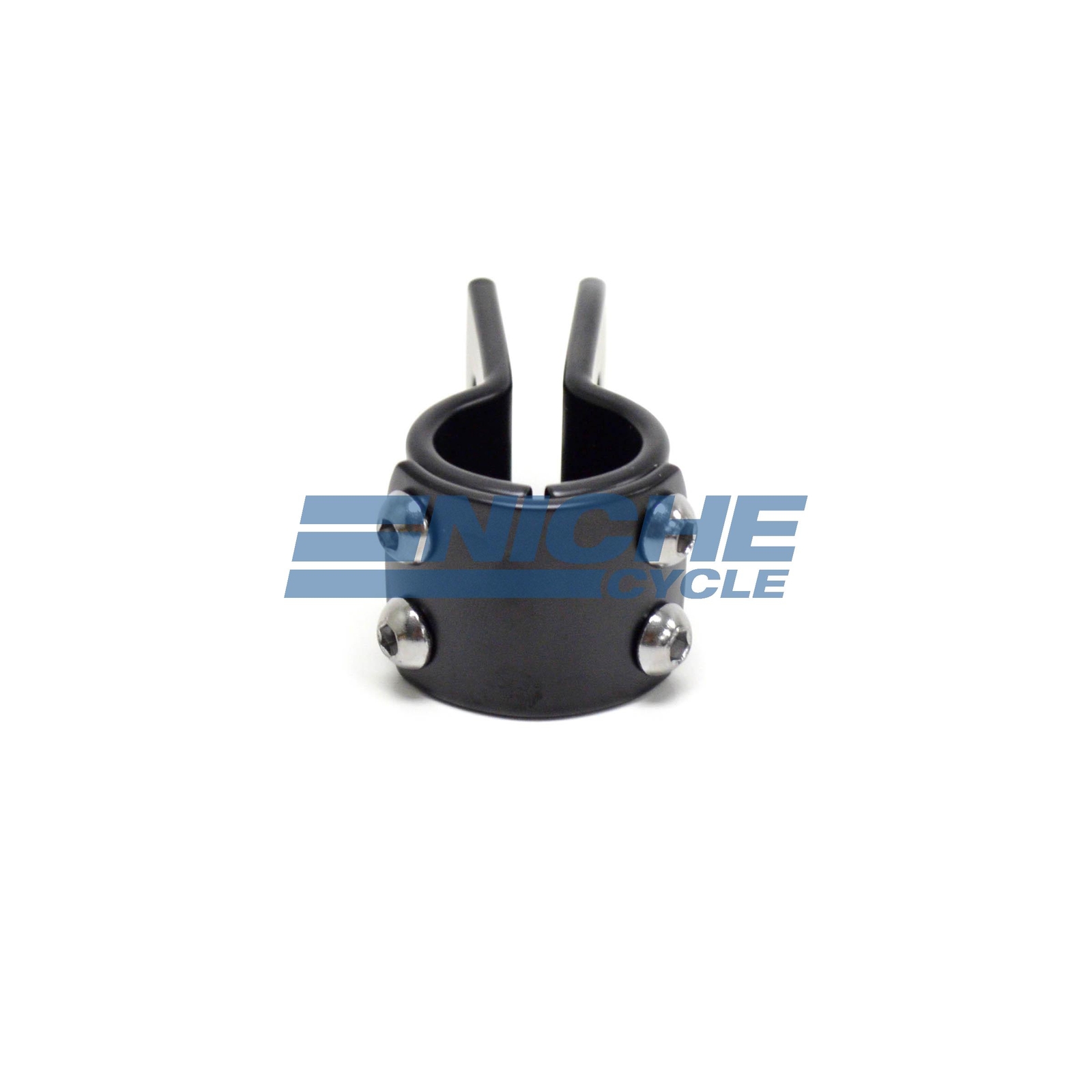 3-Piece Exhaust Frame Footpeg Hanger Motorcycle Clamp Black 1"