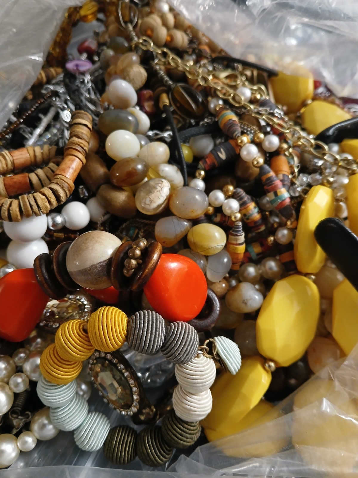 Almost 8 Lbs. Jewelry Grabbag Some Wearable Some Tangled All Great For Crafting