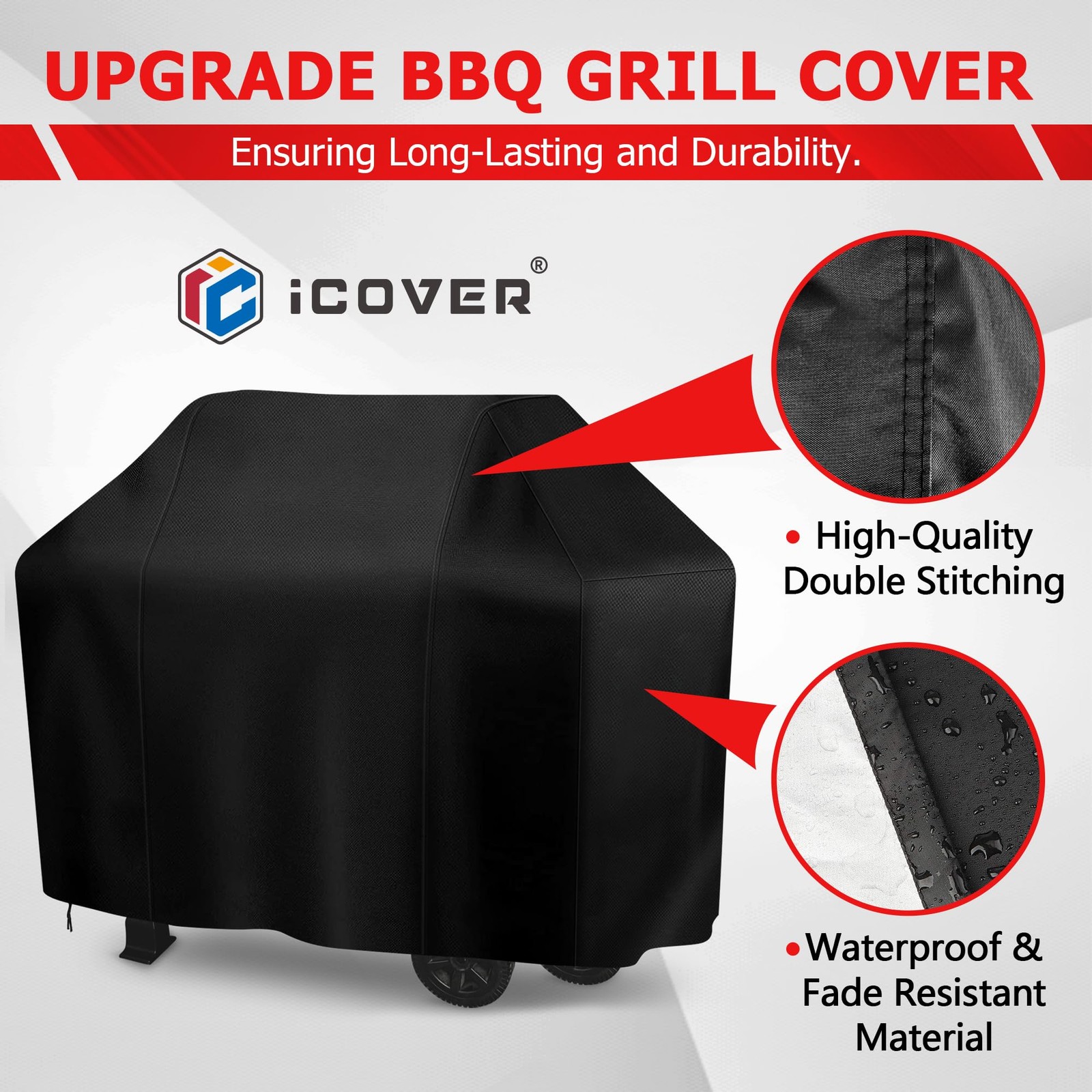 Char-Broil 3-5 Burner Rip-Stop Gas Grill Cover, Heavy Duty