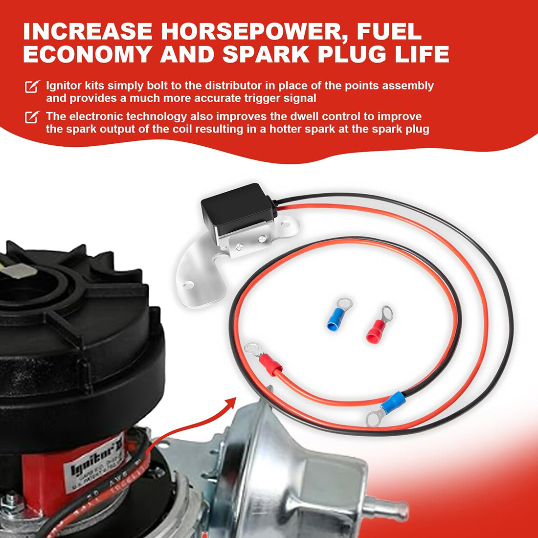 For Pertronix 1181 Ignitor Electronic Ignition Conversion Kit Delco 8 Cylinder