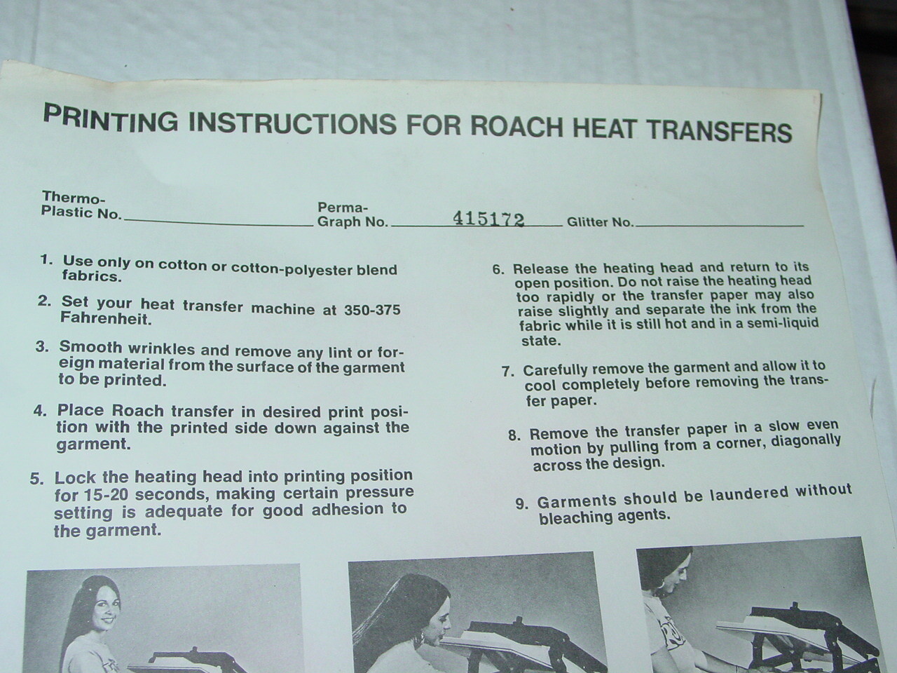 JANIS JOPLIN VINTAGE 1970's ROCK & ROLL IRON ON TRANSFER -NICE B-25