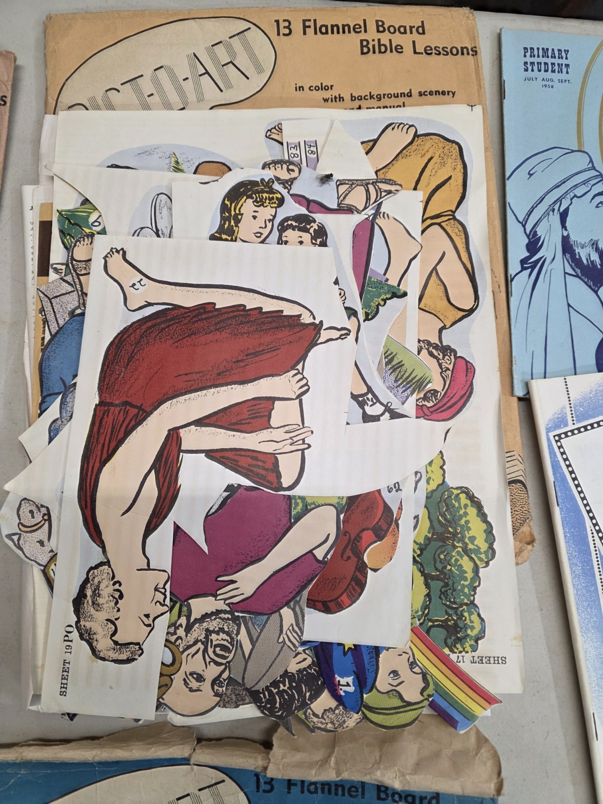 Vintage Flannel Board Bible Lessons Pictoart + 5 Sets Homeschool Lot Church