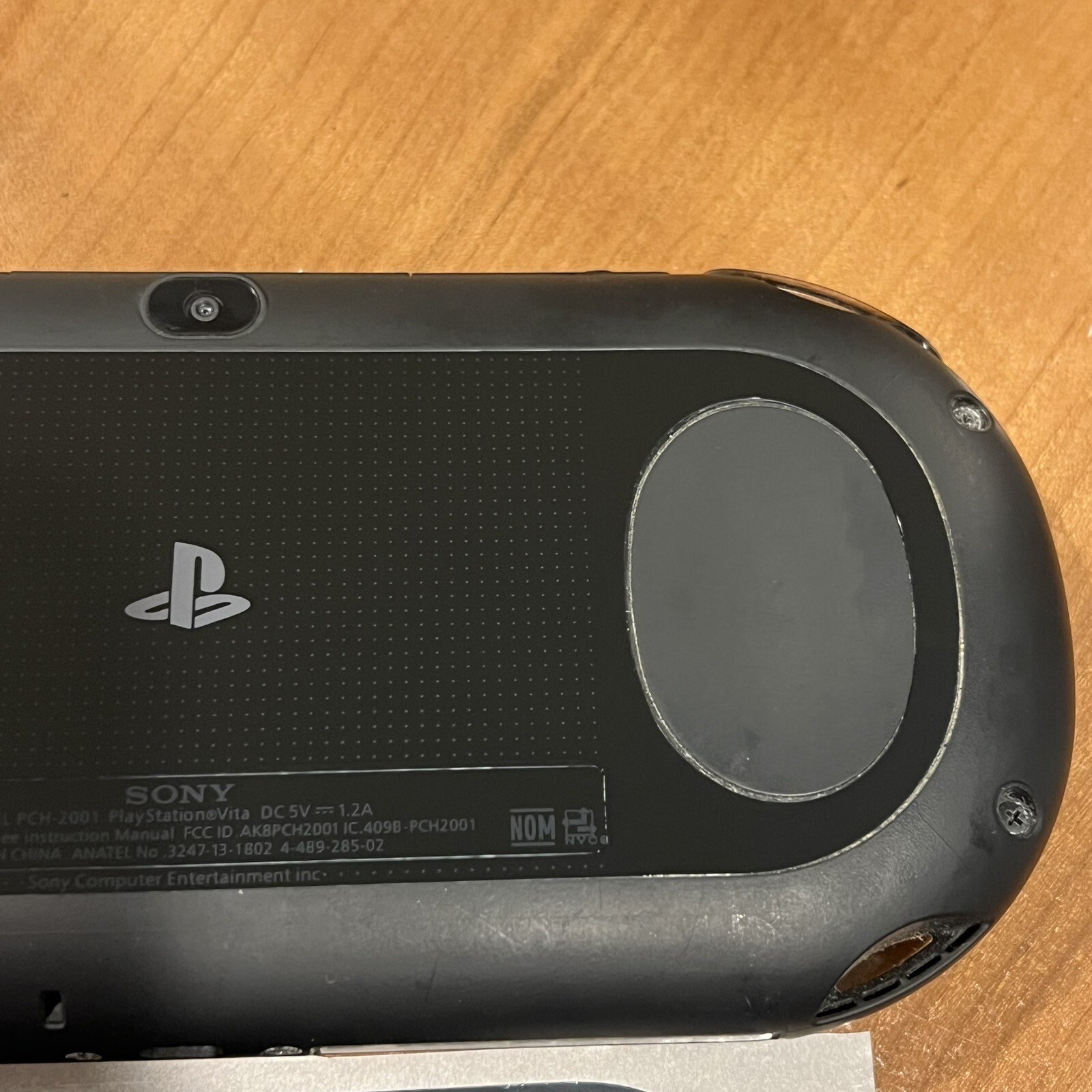 Black PlayStation PS Vita Slim 2000 Rear Touchpad Label Sticker Replacement