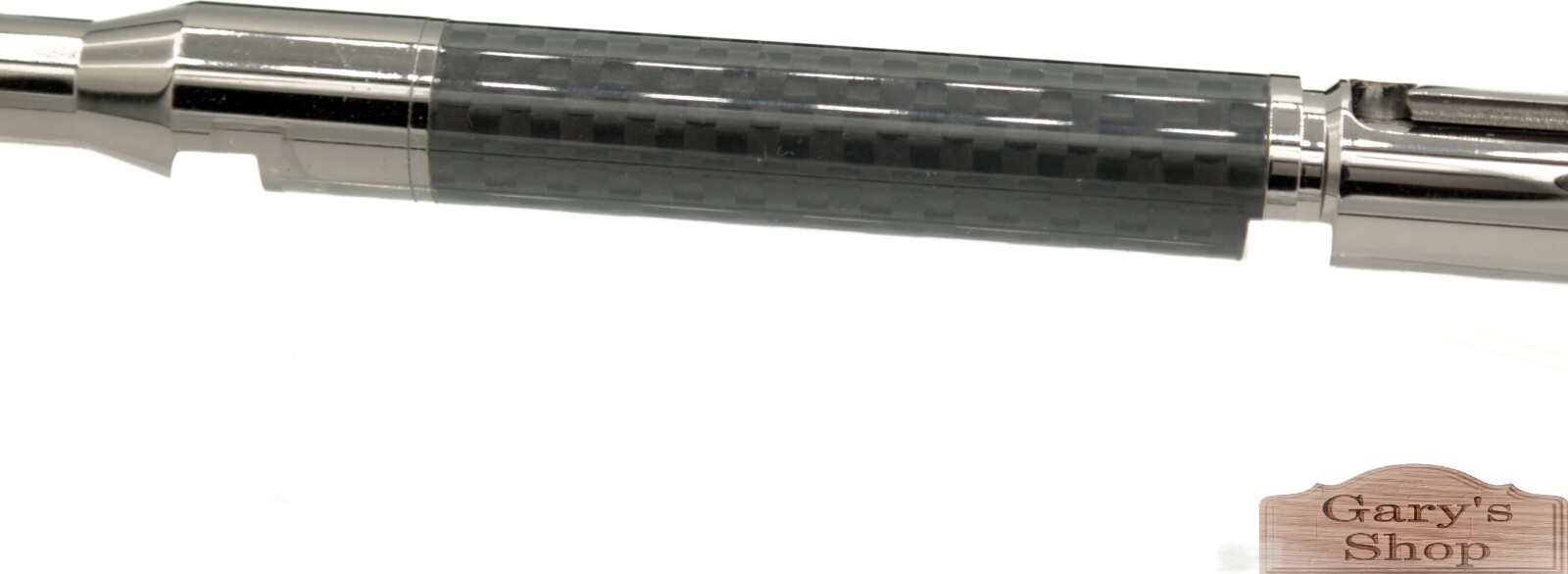 Bolt Action Pen in Gun Metal with Carbon Fiber Barrel PU Leather Case