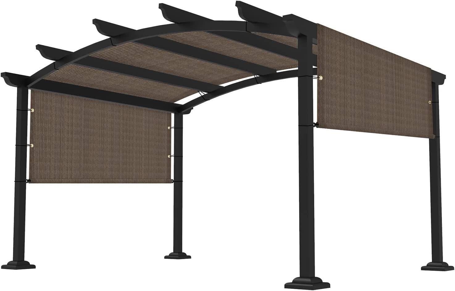 Breathable Pergola Replacement Cover Panel Canopy Shade Cover w/Rod Pocket Brown