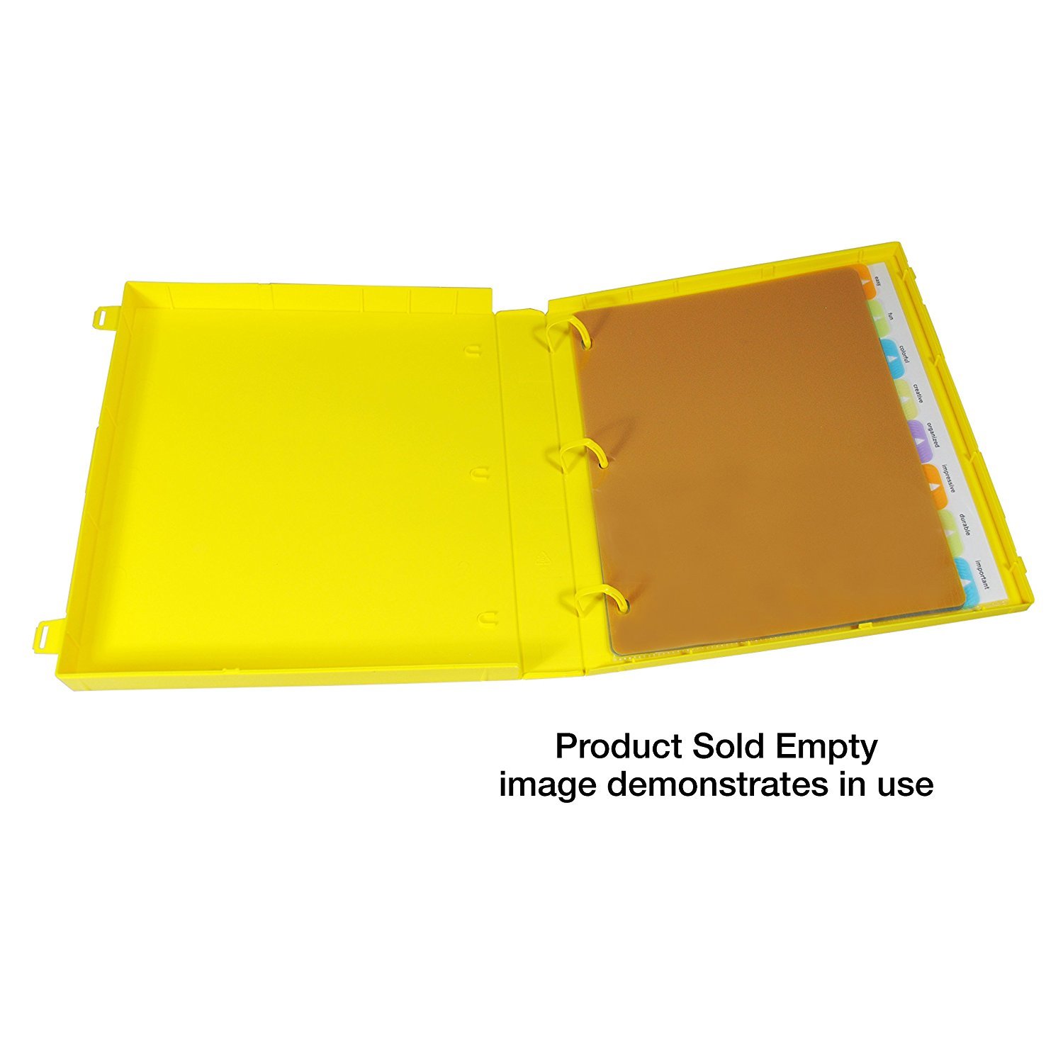 SDS Safety Data Sheet Binder, 1" Capacity, Polypropylene Rings, Fully Enclosed