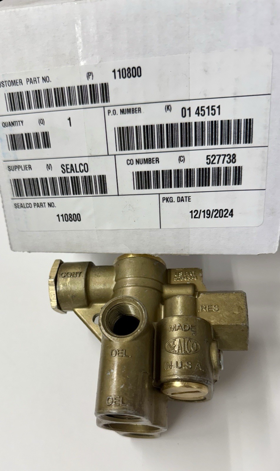 SEALCO 110800 Valve Enhanced Spring Brake SB Priority Genuine OEM