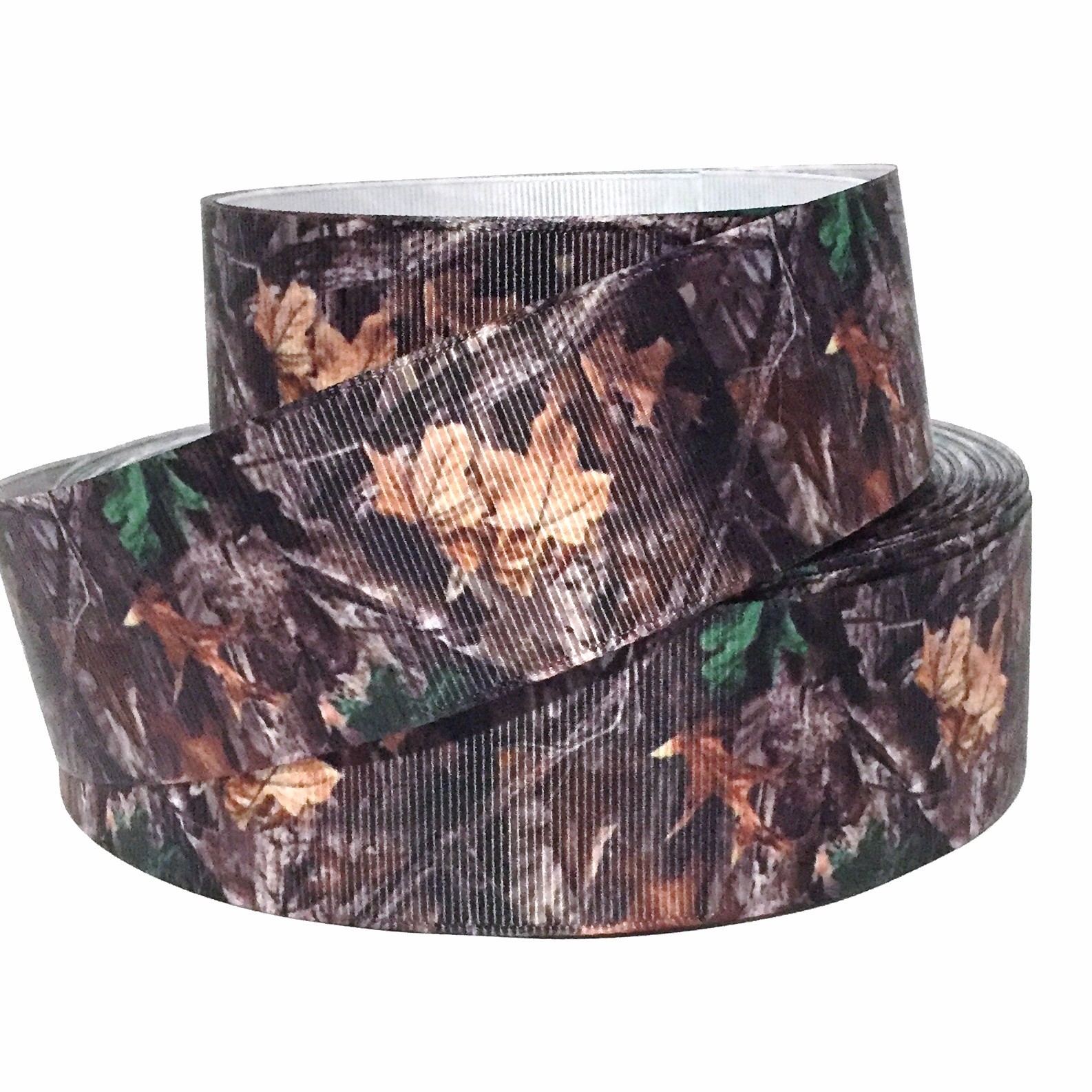 GROSGRAIN RIBBON 5/8", 7/8",1.5", & 3" TREE CAMOUFLAGE CAMO CM4 Printed