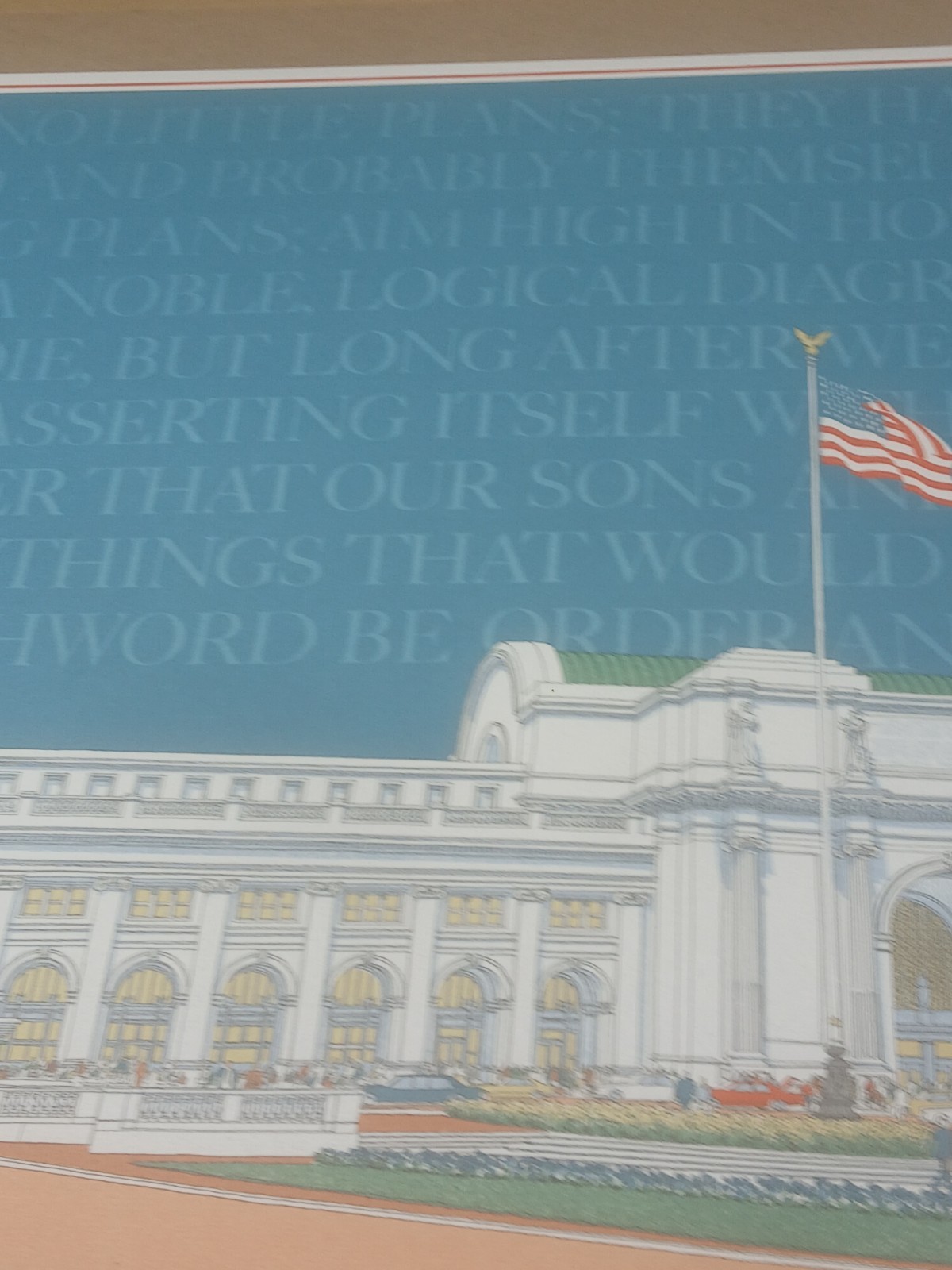 Union Station 1988 Print Carlos Diniz 1908 Print Washington D.C. 39 X 25 1/2