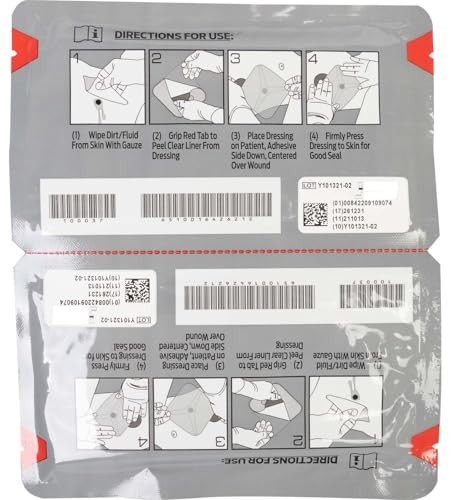 NAR HyFin Vent Chest Seal Twin Pack Trauma Wound Chest Seals Vented