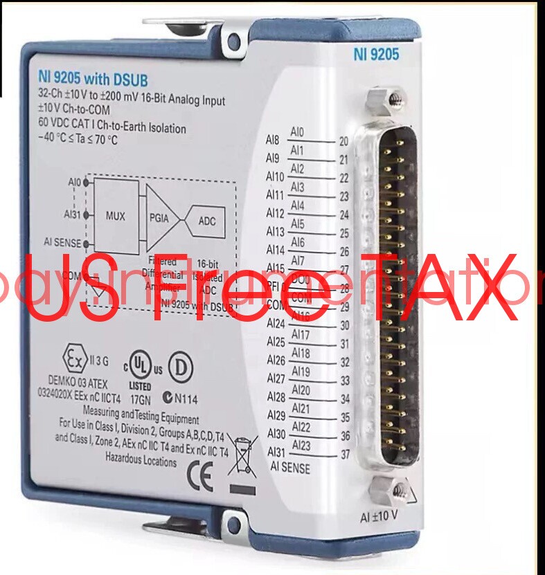 National Instruments NI 9205 cDAQ Analog Input Module, 32 Channels,D-Sub new box