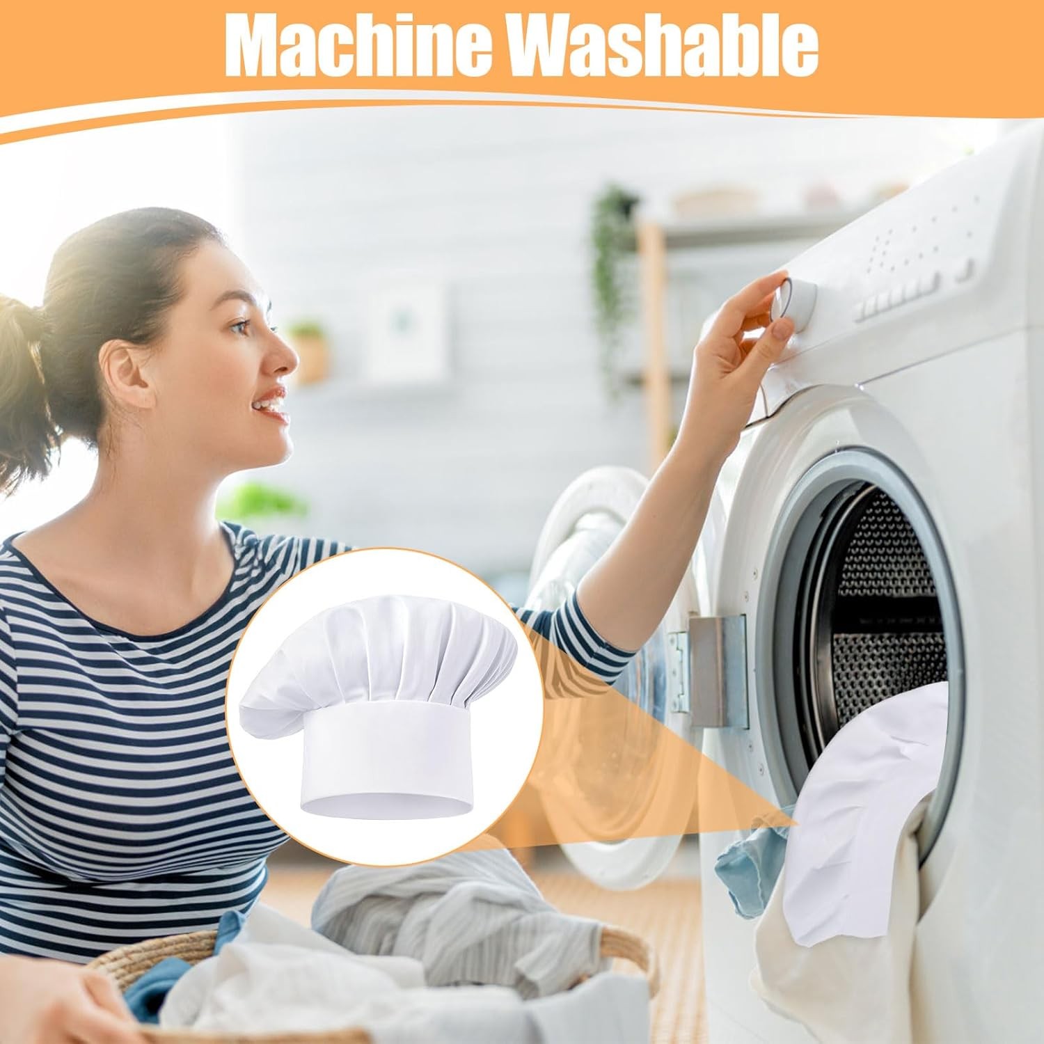 2 Pcs Chef Hats for Men, Chef Hat, Adjustable Elastic Chef Caps for Women, Baker