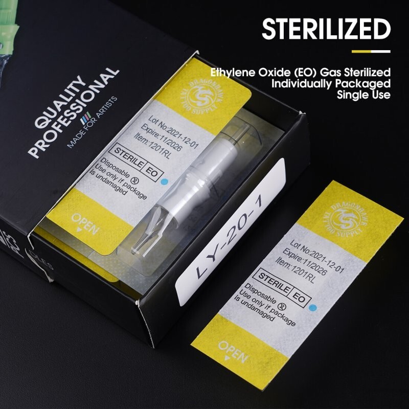 DragonhawkLabs Cartridges Needles – Box of 50 Variations RL/RS/M/RM/RLT