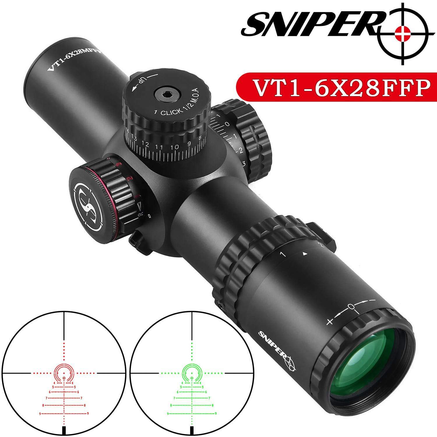 Sniper VT1-6x28 FFP First Focal Plane Compact Rifle Scope 35mm Tube See VIDEO