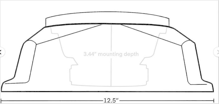 Slim mount Single 10 inch subwoofer Universal Mount sub Box for utv Side by Side