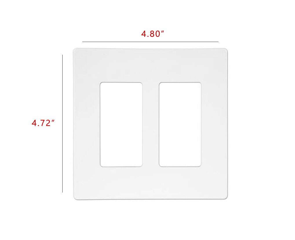 Unbreakable Screwless Decora Wall Plate Outlet / Switch Cover 1-5 Gang White UL
