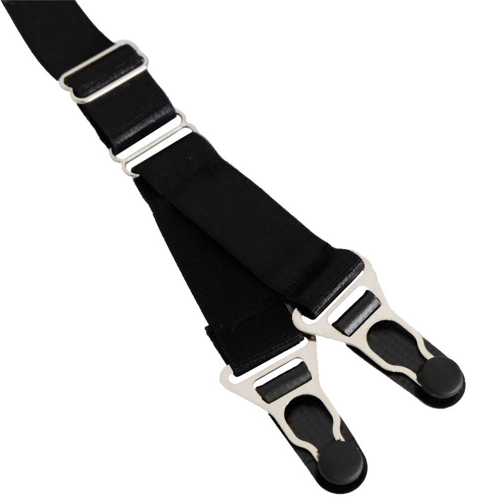 Luxallacki Stretchy Mesh Garter Belt with 6 Adjustable Y-straps and 12 Buckles