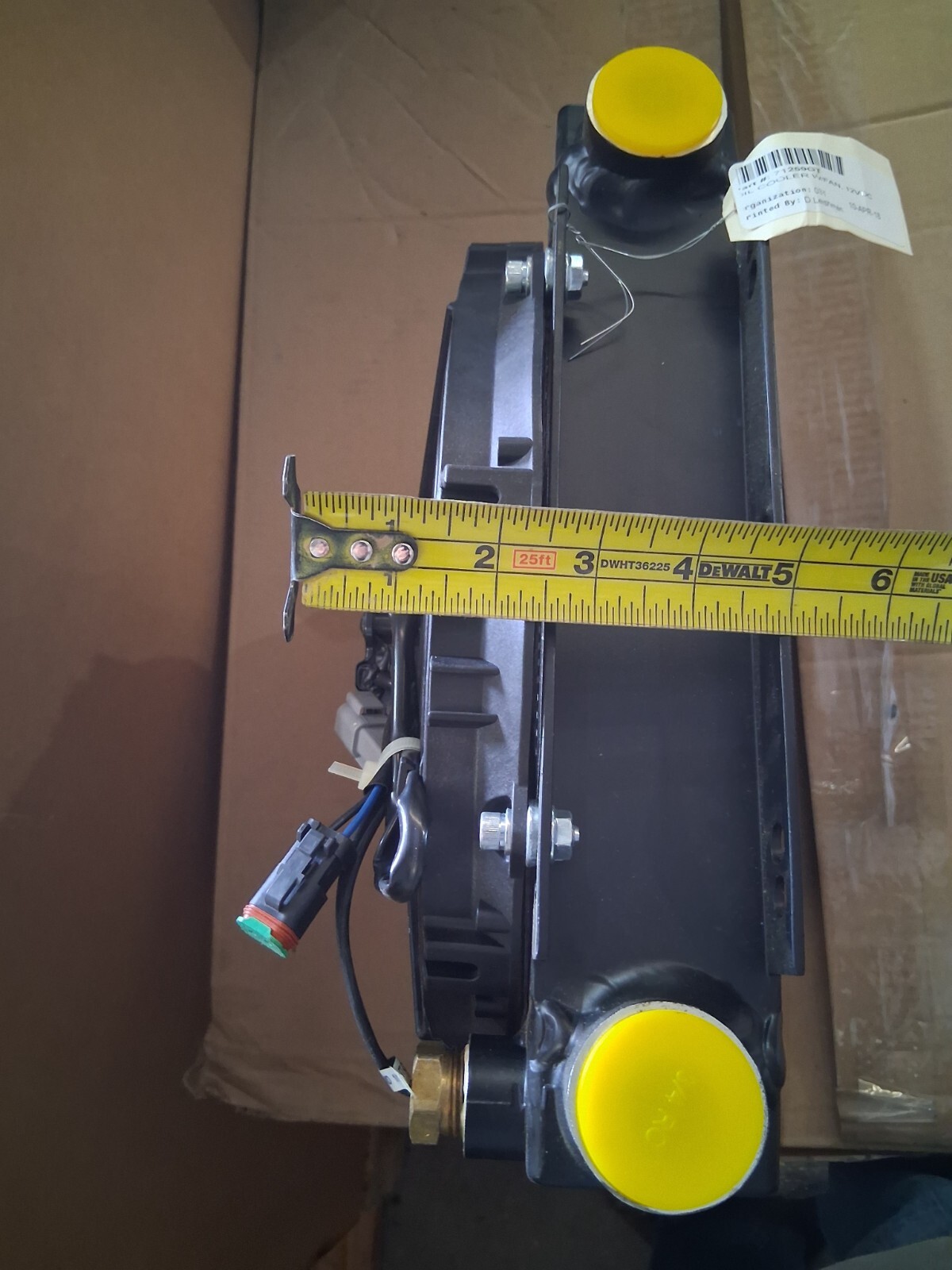 Universal fit 10"x10" core Remote OIL COOLER w/temp probe 12V 21 GPM USA made