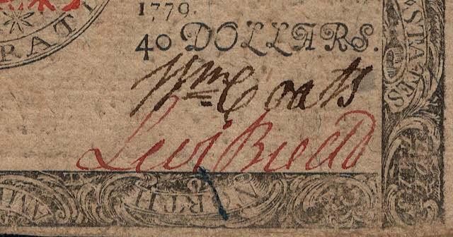 CC-95 All Seeing Eye PCGS AU50 PPQ $40 1779 Continental Colonial Currency