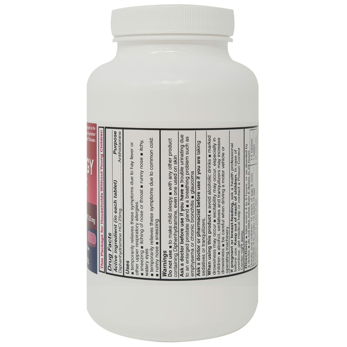 Allergy Relief | Diphenhydramine HCl 25mg 1000 Tablets | Relief