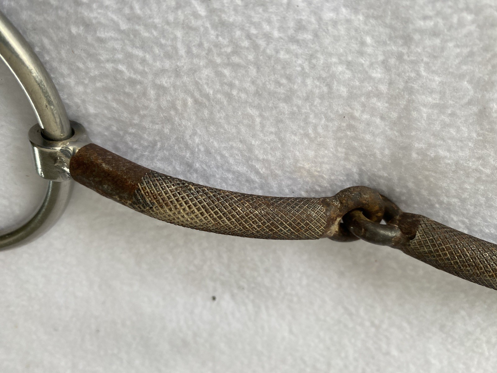 H.M. WELLS Handmade 5-1/4" Rasp/Washboard Curved SWEET IRON Snaffle Bit~QUALITY