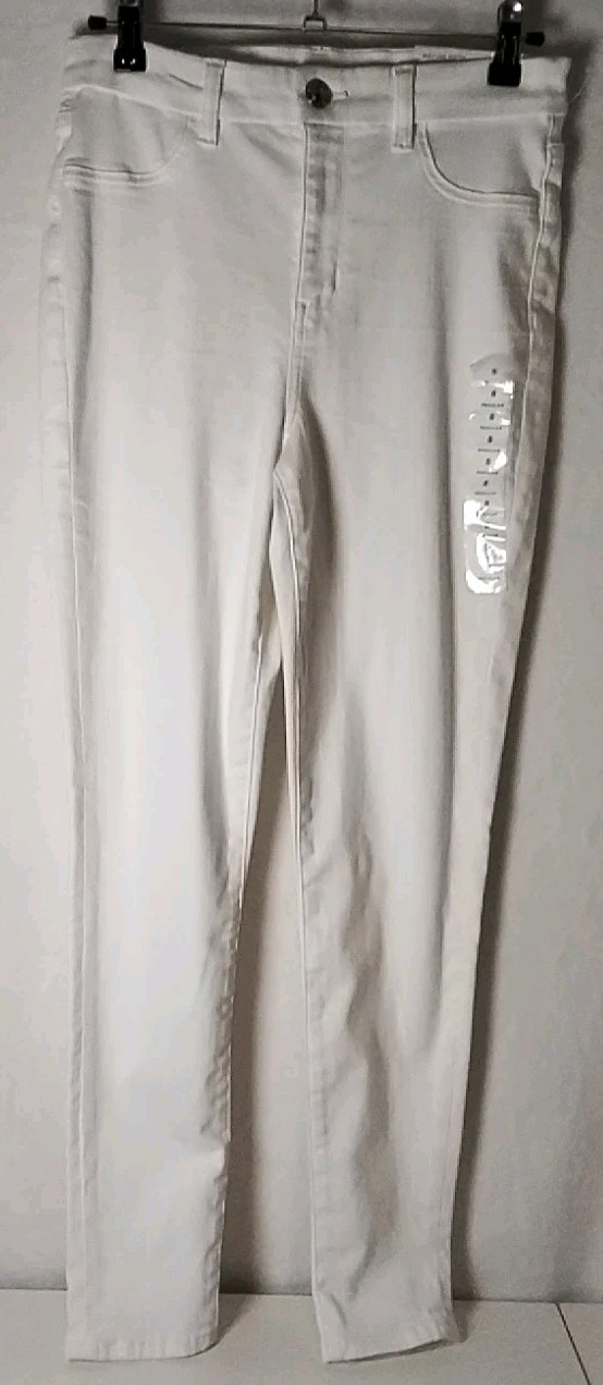 NWT AE American Eagle Women's Sz 8 White Curvy High-Rise Stretch Jeggings