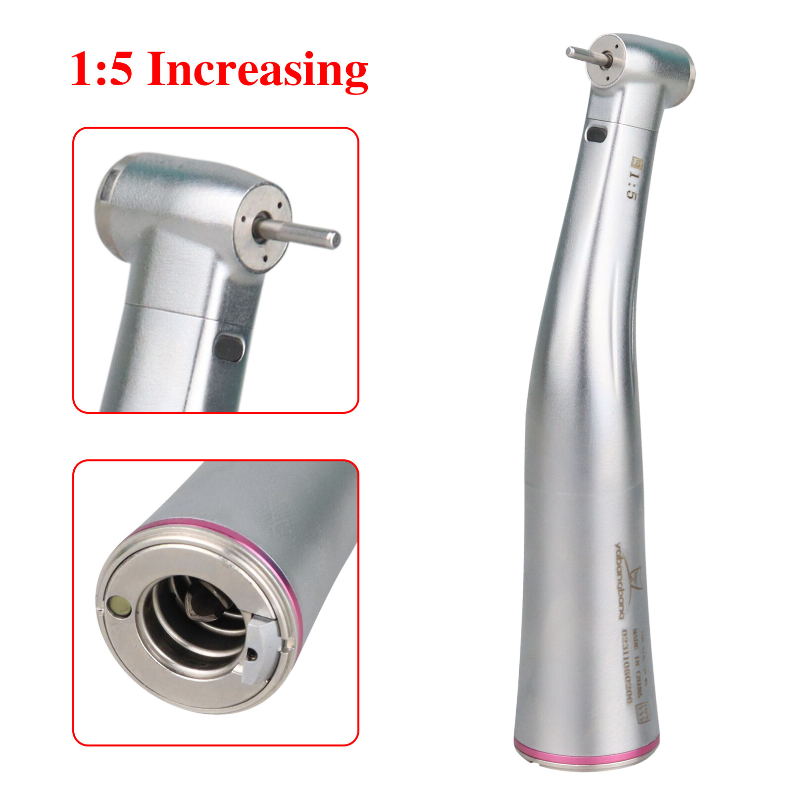 Dental 1:5 LED Fiber Optic Contra Angle Handpiece compatible NSK Ti-MAX X95L