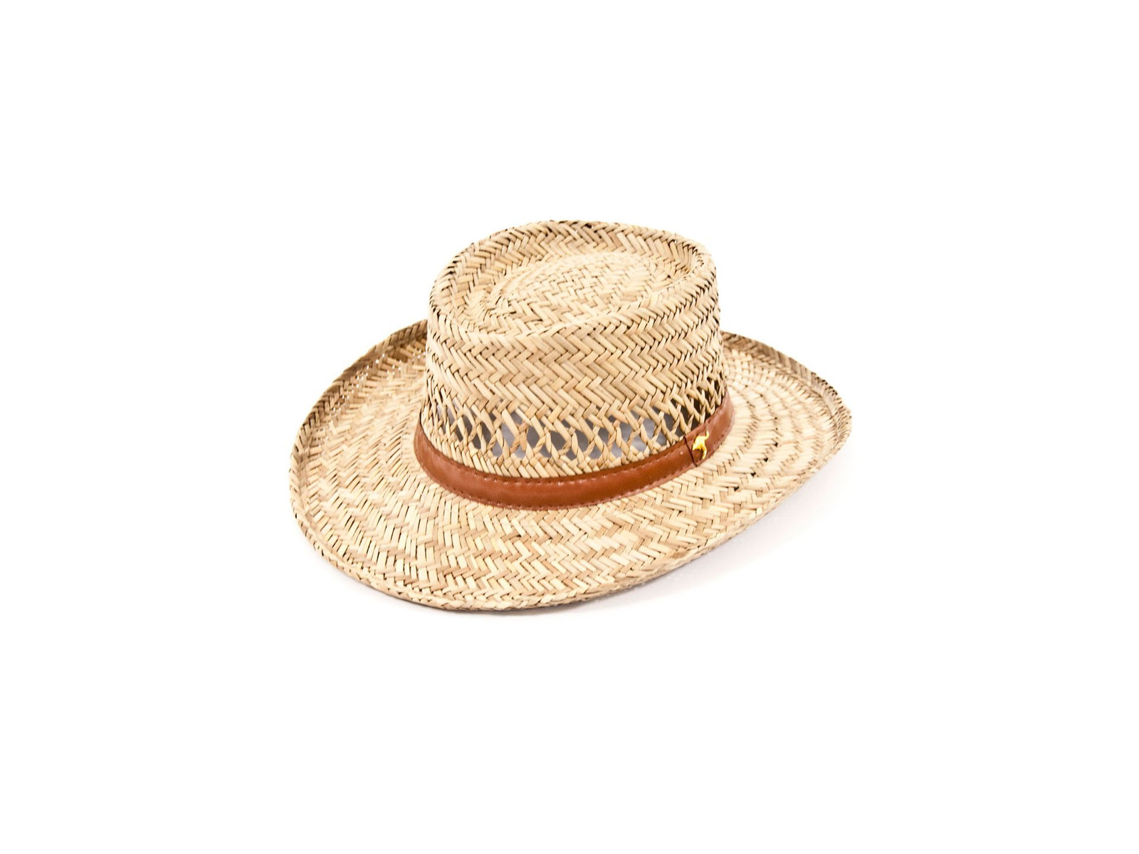 Dorfman Pacific Gambler Kangaroo Badge Straw Hat 383