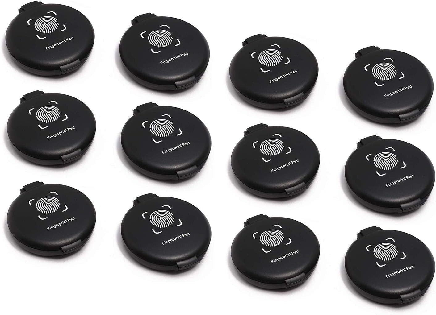 Fingerprint Ink Pad - Thumbprint Ink Pad for Notary Supplies & ID (Pack of 12)