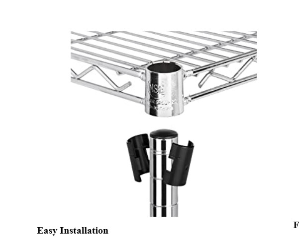 8 Pack Wire Shelf Lock Clips for 1 Inch Post Shelving System Replacement