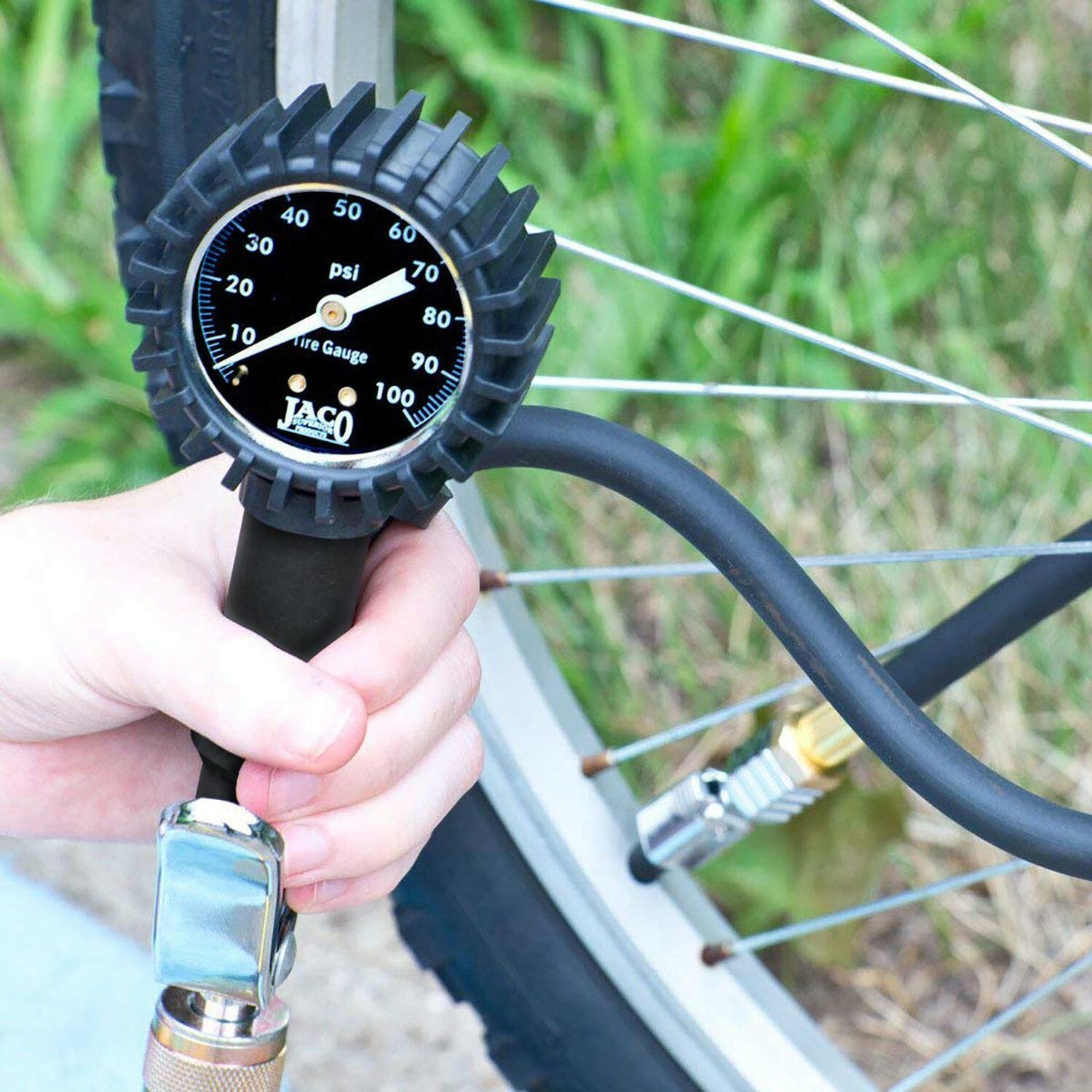 JACO FlowPro™ Tire Inflator with Pressure Gauge - 100 PSI