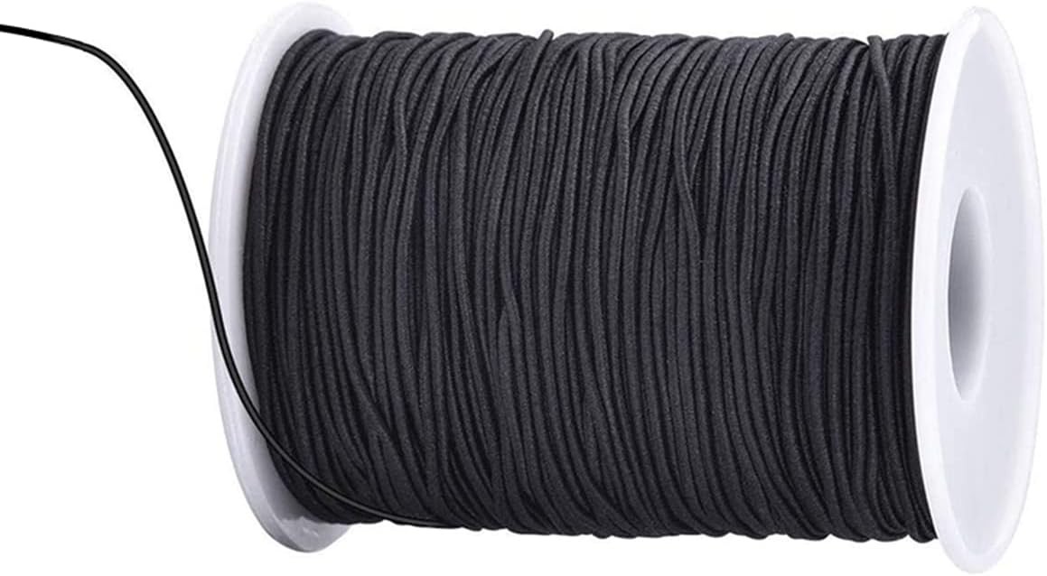Elastic Cord for Bracelets, 1 mm 330 Feet Durable Bracelet Black, Black