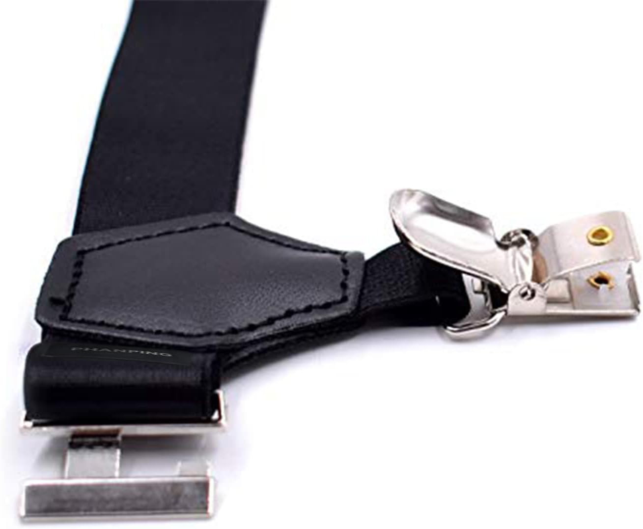 Men’s Sock Garters Adjustable 2Pack Elastic Leg Belt Sturdy Metal Clip Suspender