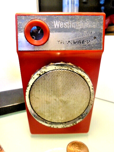 1960's Westinghouse Transistor Radio H-796P6 AZTEC RED Case - No Signal