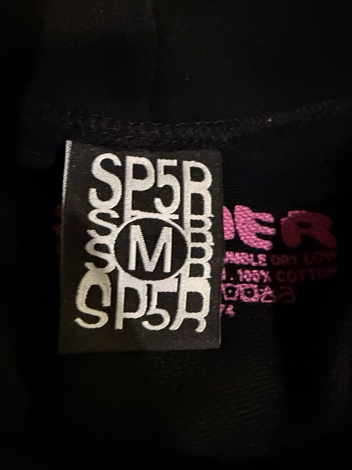 black pink spider hoodie medium