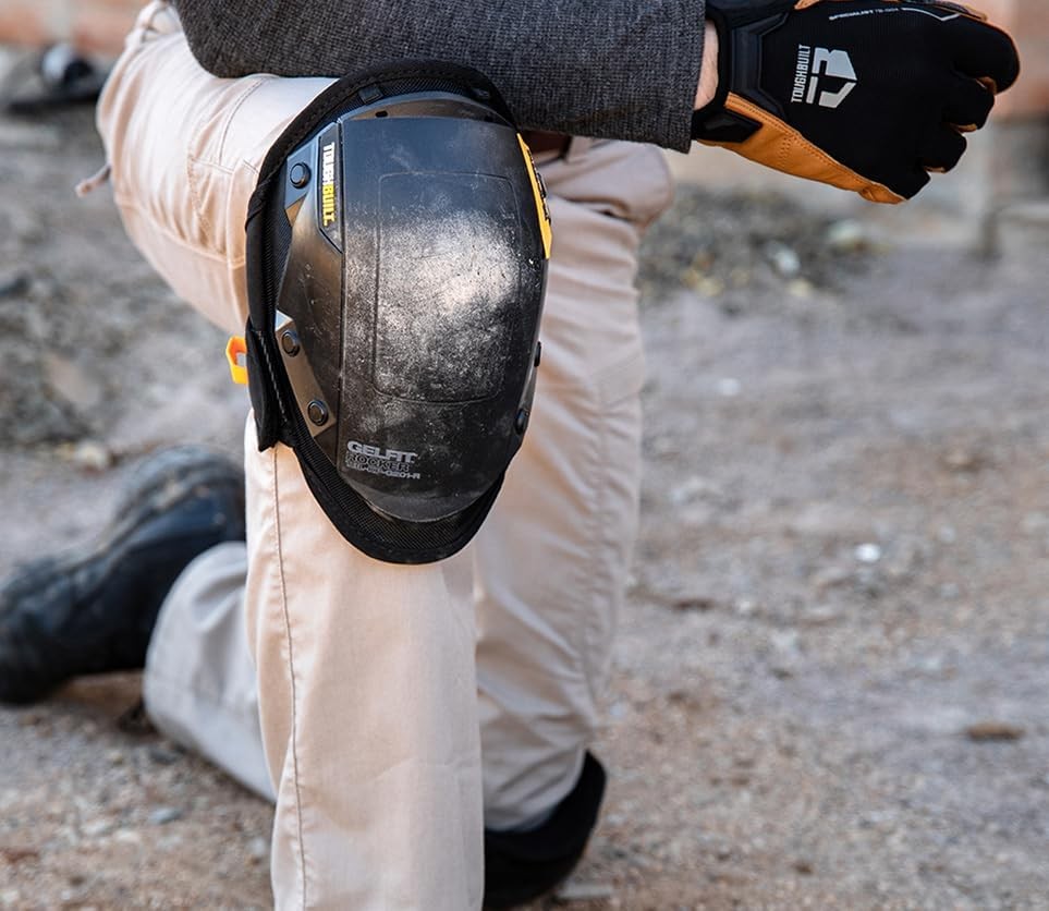 ToughBuilt GelFit Rocker Black Stabilization Knee Pads Heavy Duty TBL-KP-G201-R