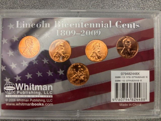 Lincoln Bicentennial Cents 1809-2009 - Five Coin Set! in case