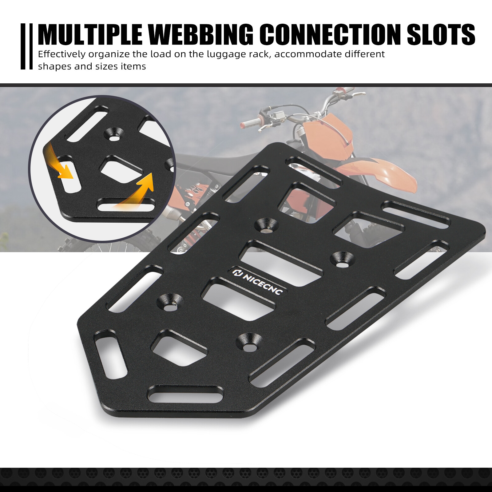 NICECNC Rear Tail Luggage Rack For KTM 125-530 SX/SX-F/EXC/EXC-F/XC/XC-F/XC-W