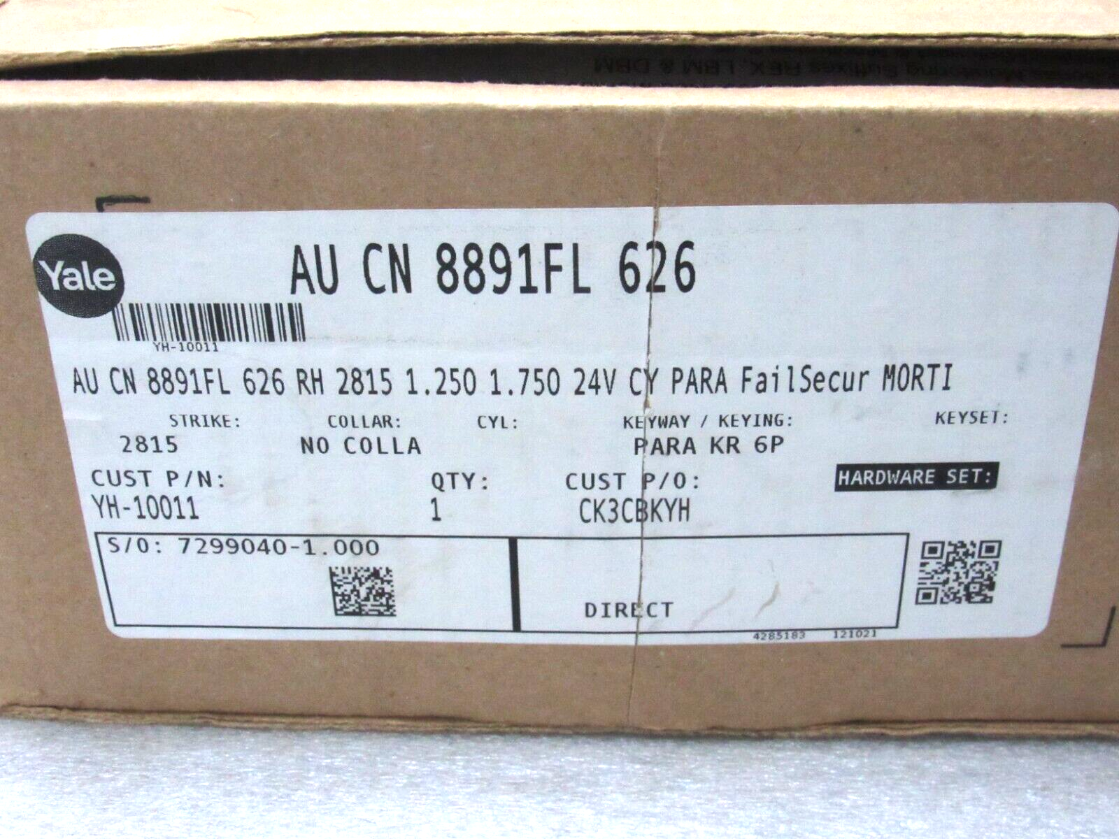 Yale 8891 Right Hand Fail Secure Electrified Mortise Lockset AU CN 8891F [CTCNC]