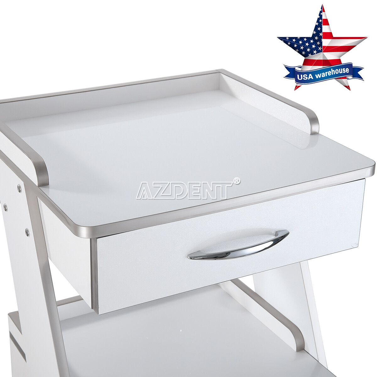 AZDENT Dental Mobile Cabinet Cart with Drawers /Tool Cart Trolley with Sockets