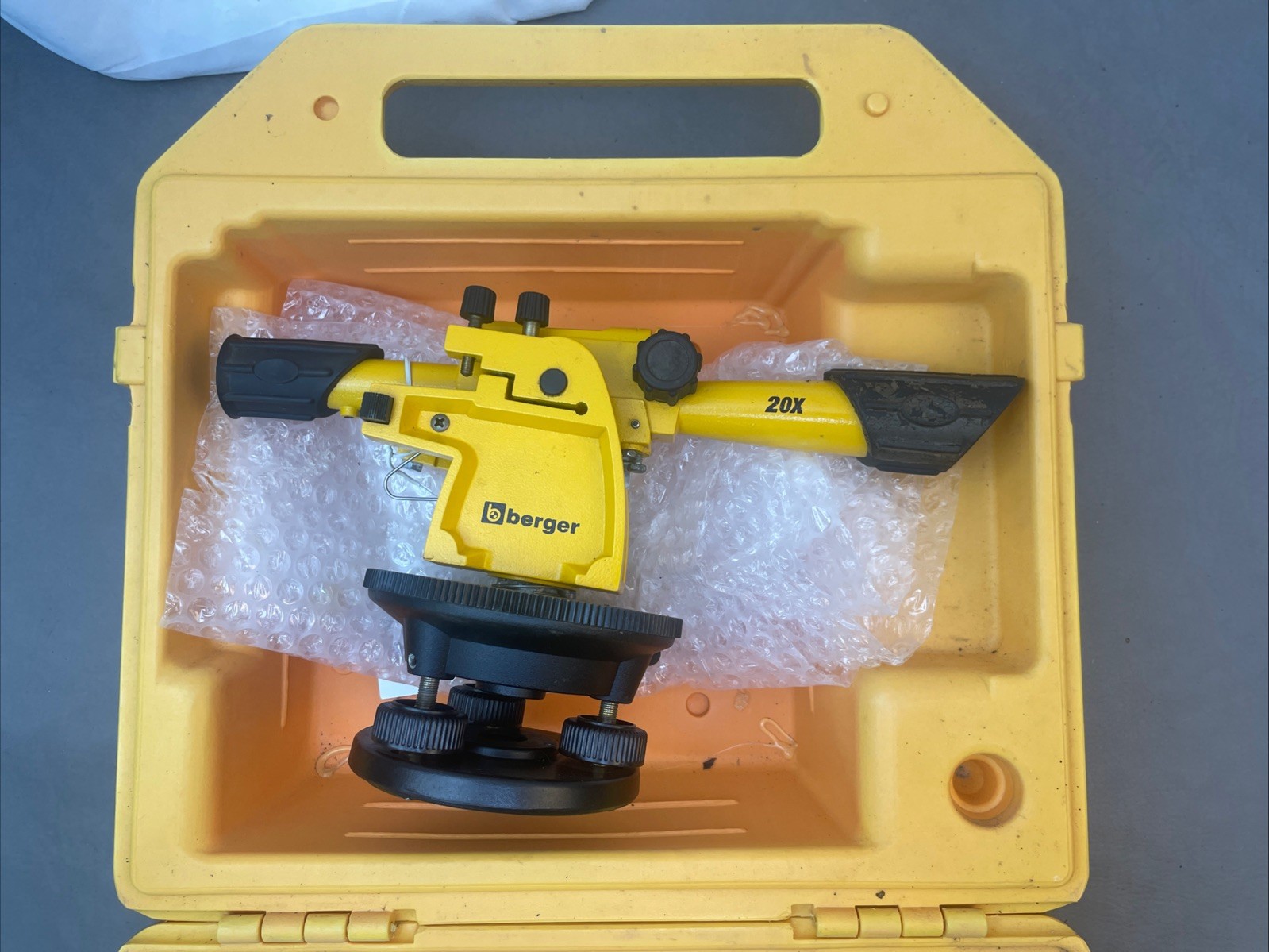 Berger Instruments Surveying Transit Level Model 54-200BN w/ Yellow Hard Case