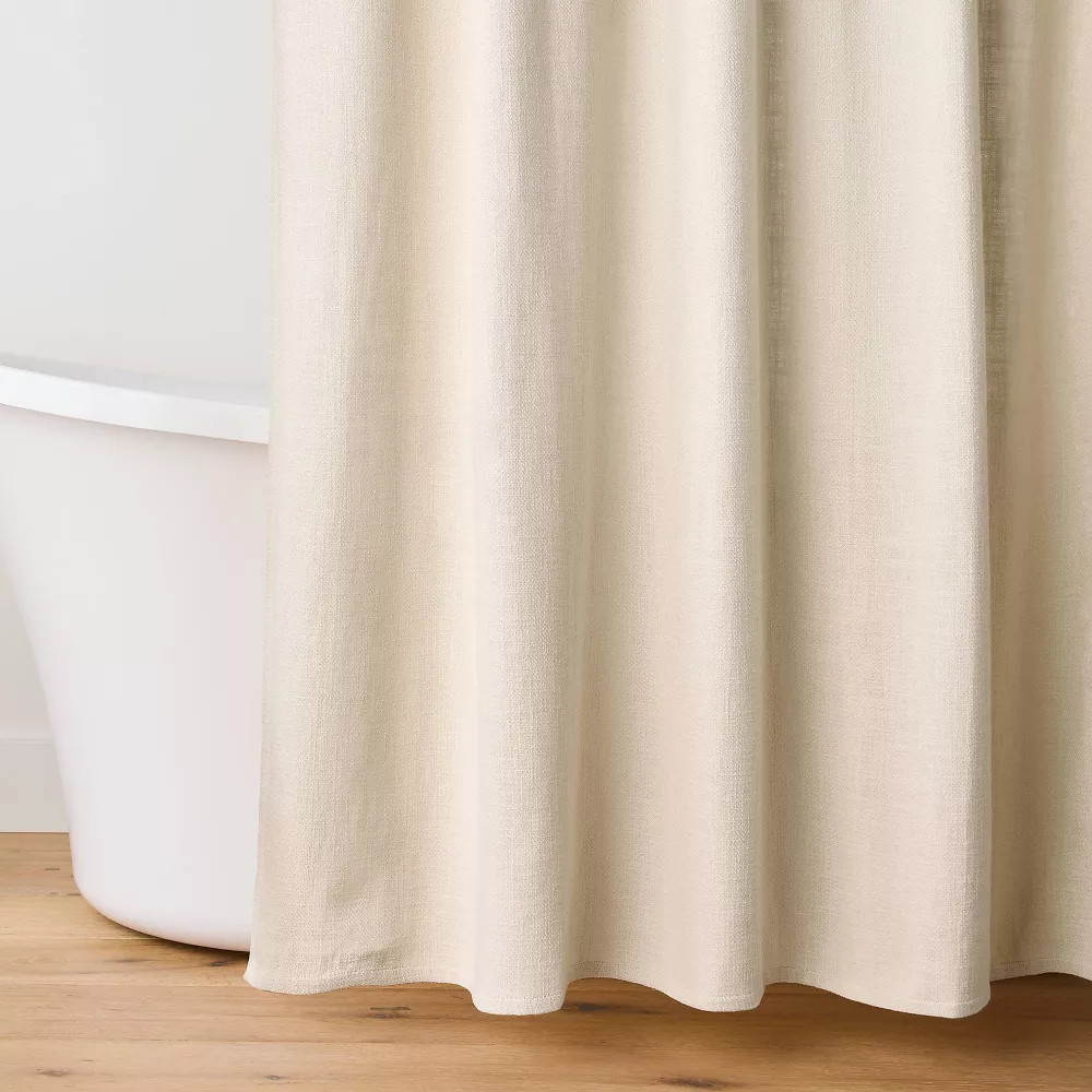 Ribbon Tie Shower Curtain Oatmeal - Hearth & Hand with Magnolia