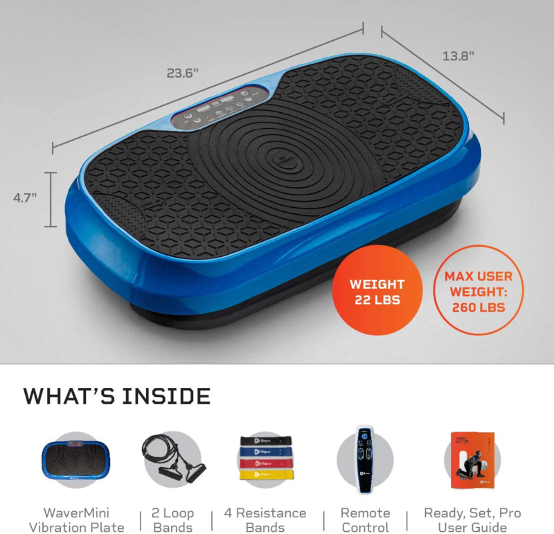 LifePro Waver Mini Vibration Plate - Whole Body Vibration Platform Exercise Mach