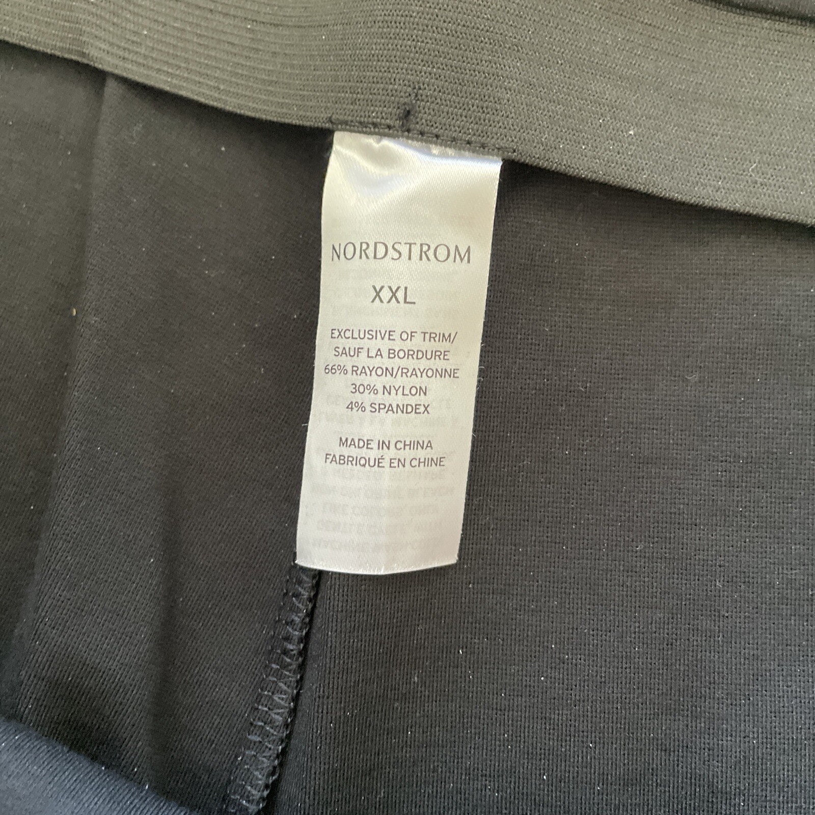 NWT NORDSTROM Black Moto Zipper detail leggings, XXL