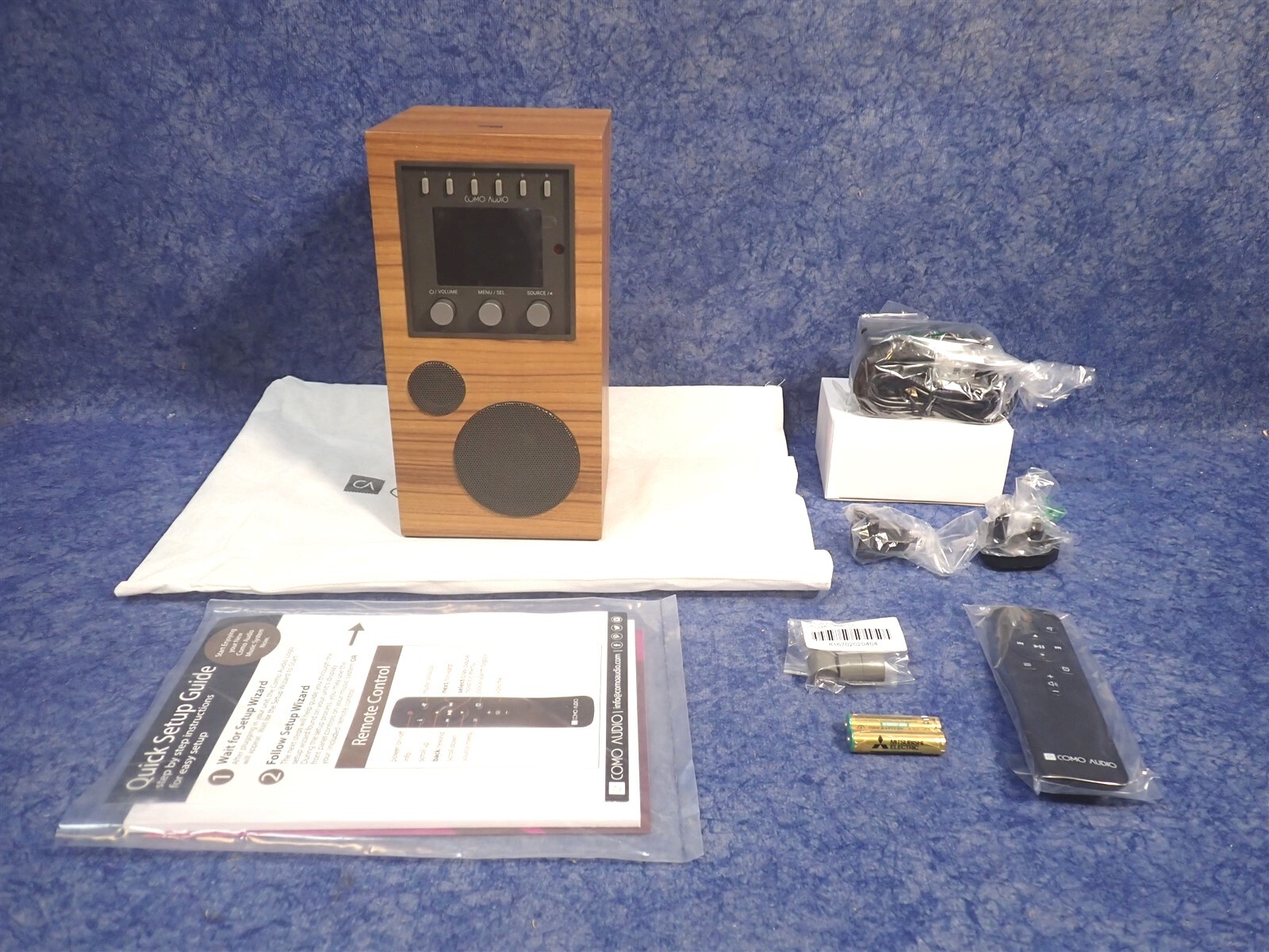 NEW Como Audio Amico AMTBEK EK Portable Wireless Smart Speaker System Teak/Black