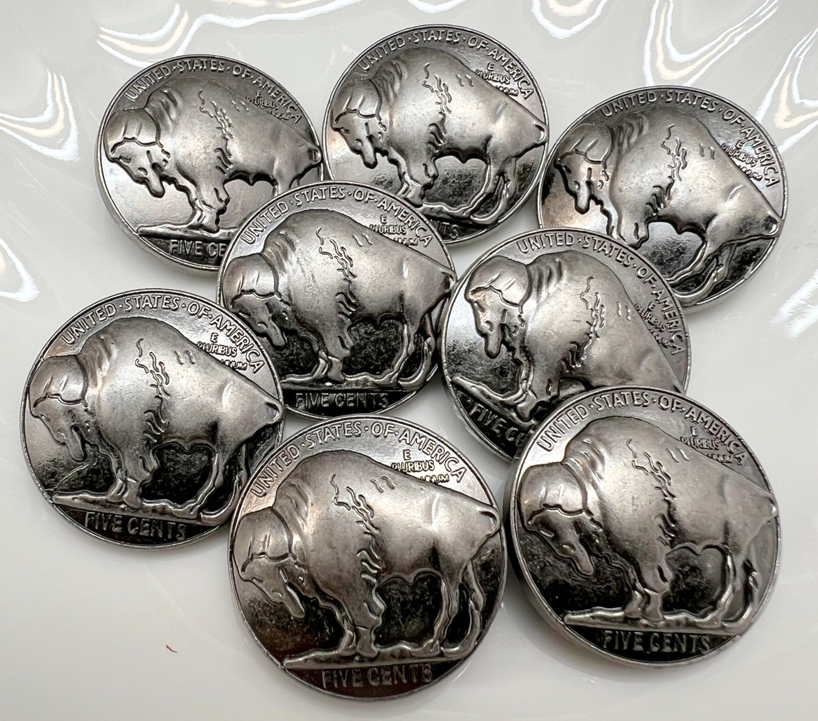 10PC Gunmetal Buffalo Rustic Metal Buttons Shank Buttons 1" 26mm